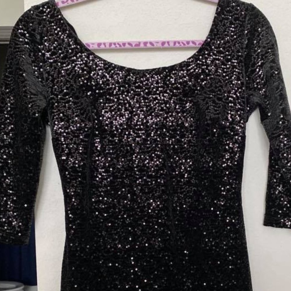 Sequin Black Party Dress